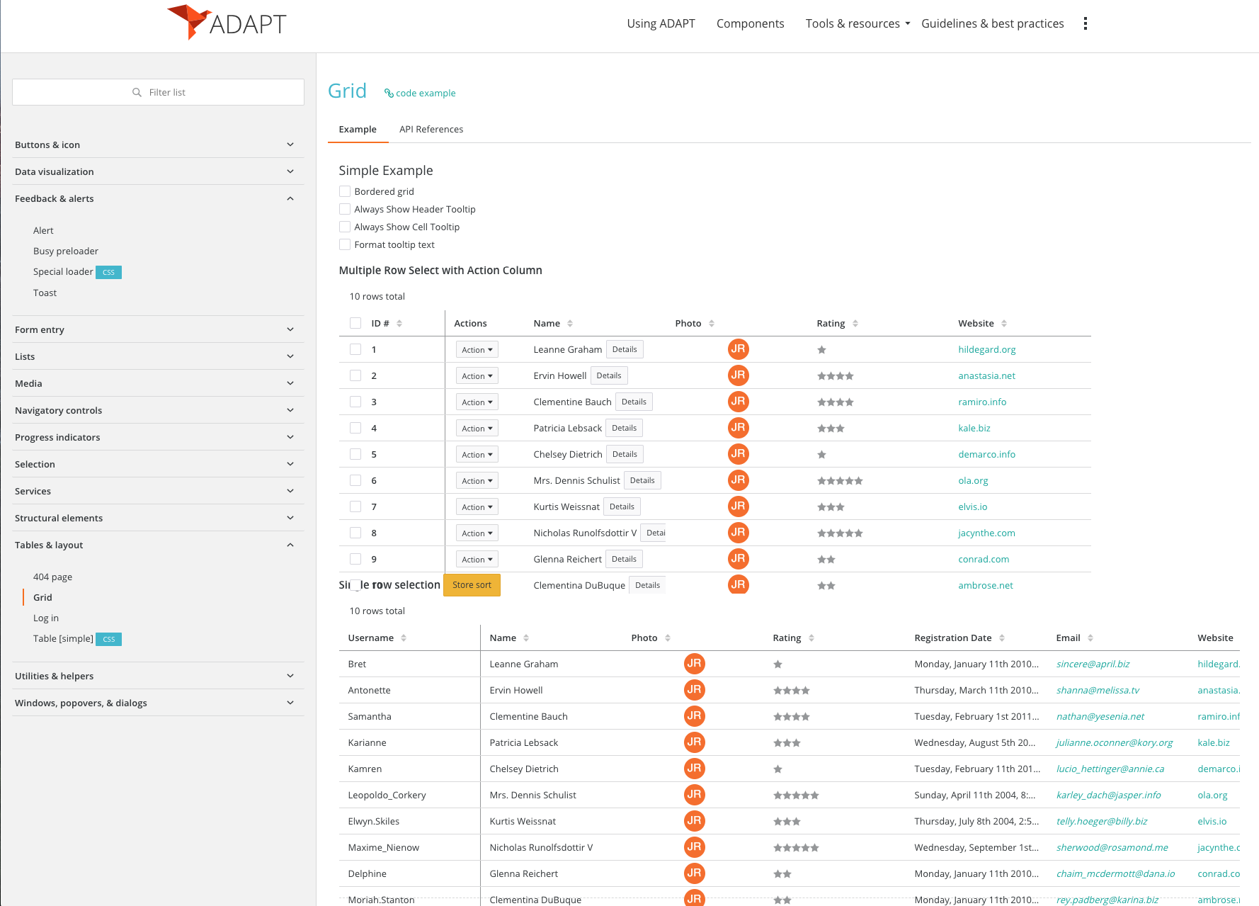 UI components